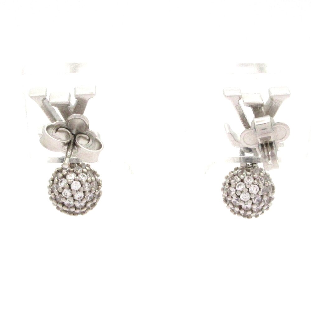 Louis Vuitton Earrings LV Iconic Louisa Strass Earrings M03242 Silver Clear - Picture 3 of 7